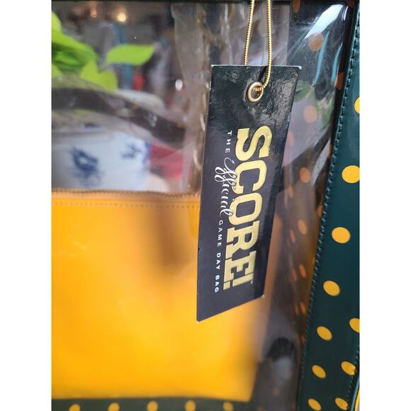 NEW Score! Official Game Day BAG Tote Clear Green Gold Yellow‎ Green Bay Packers - Picture 9 of 11